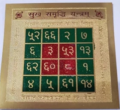 The Himalayan Collections SAMPOORN SUKH SAMRIDDHI YANTRA-21 Copper Yantra
