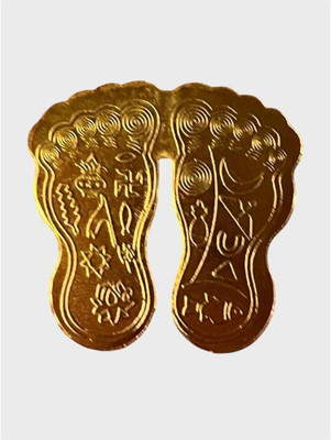 Tvm Divya Spiritual Laxmi Charan Paduka Energised Maa Lakshmi Feet for Diwali Pooja Brass Yantra(Pack of 1)