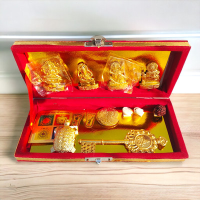 BRAJSTORE Dhan Laxmi- Kuber Bhandari Yantra Gold Plated, Gold, Brass Yantra(Pack of 1)