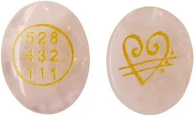 Namh Vastuu Rose Quartz Zibu Coin – Energized Crystal Coin for Love, Healing & Heart Chakra Crystal Yantra(Pack of 1)