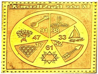 The Himalayan Collections SHREE KARYA SIDDHI YANTRA-19 Brass Yantra