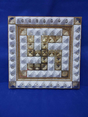 VSP VASTU SAMADHAN VSP VASTU SAMADHAN - 156 PYRA SWASTIK MINI GOLDEN Wooden Yantra(Pack of 1)