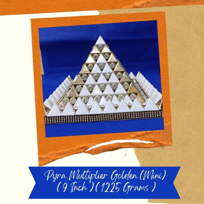 VSP VASTU SAMADHAN VSP VASTU SAMADHAN - 85 PYRA MULTIPLIER GOLDEN (MINI) Fiber Yantra(Pack of 1)