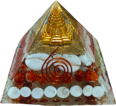 Dhvani Orgonite Pyramid Laxmi Yantra Crystal, Stoneware Yantra