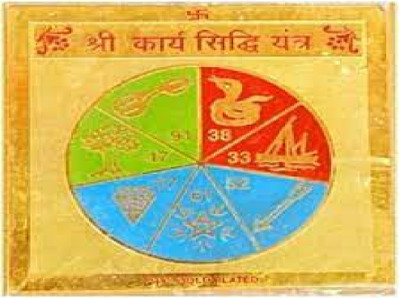 The Himalayan Collections SHREE KARYA SIDDHI YANTRA-15 Brass Yantra