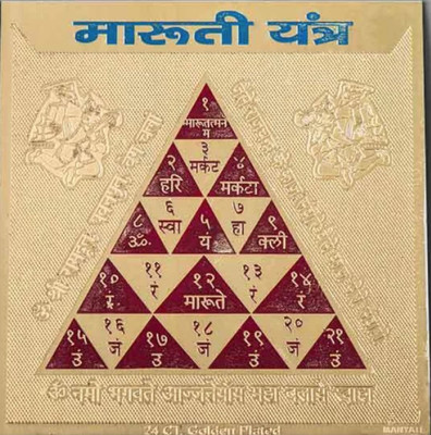 The Himalayan Collections SHRI MARUTI YANTRA-15 Brass Yantra