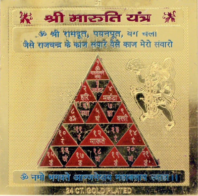 The Himalayan Collections SHRI MARUTI YANTRA-16 Brass Yantra