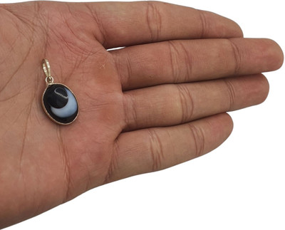 Khushal ENTERPRISE Moonstone Chand Evil Eye Stone pendant for men & Women Brass Yantra(Pack of 1)