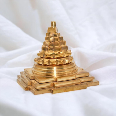 Dharmsaar Laxmi Ji Maha Meru Shree Yantram for Vastu and Puja Use Brass Yantra