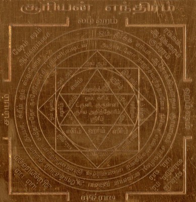 omkar Ravi Surian The Planet Sun Suryan Yantram Surian Yendram Surya Graha Copper Yantra(Pack of 1)