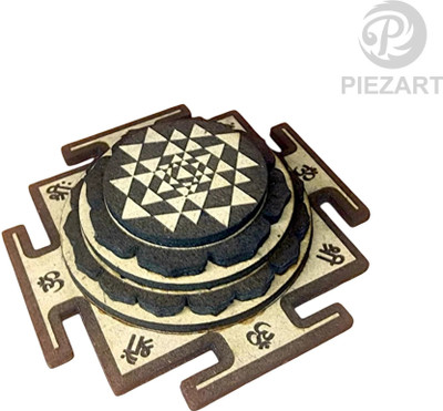 piezart Sri Chakra Yantra Pyramid for Prosperity Shree Yantra Pyramid, Sri Vastu Yantram Wooden Yantra(Pack of 1)