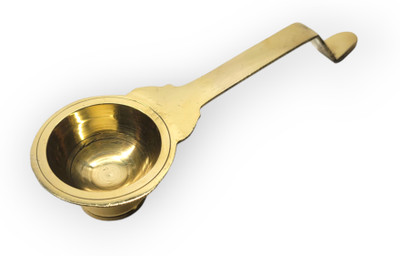 Hatekhori Camphor Burner Aarti Stand | Kapoor Dani Holder | Ledal-Karpoor Stand Brass Yantra(Pack of 1)