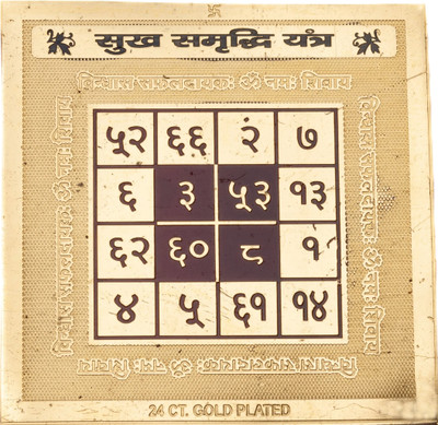 The Himalayan Collections SAMPOORN SUKH SAMRIDDHI YANTRA-24 Copper Yantra