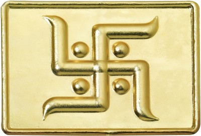 Pray Everyday Gold Plated Swastik Yantra Gold Yantra(Pack of 1)