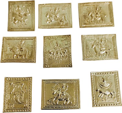 90 Degree Panchdhatu Vastu Navgrah Pratima Set for Dosh Nivaran Statue for Pooja Puja Copper, Bronze, Gold, Silver, Iron Yantra(Pack of 1)