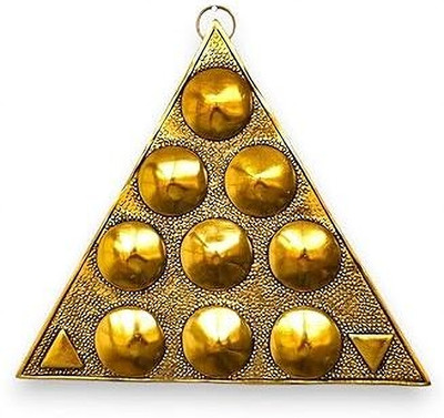 SHREE GIRRAJ JI TRADERS Maha Yantra with Sampoorna Navgraha Triangle Yantra for Vastu Dosh Nivaran Aluminium Yantra(Pack of 1)