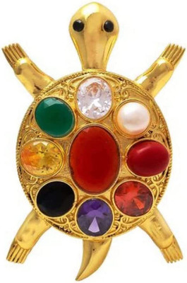 LYFJOY Shree Navgrah Tortoise Yantra Most Powerful Idol Yoga Money Tantra Peace Wealth Brass Yantra(Pack of 1)