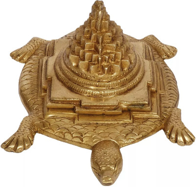 The Himalayan Collections Tortoise Sumeru Shree Yantra Brass Yantra