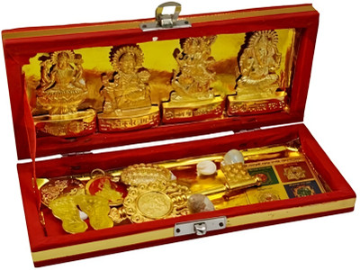 SHATAKAM Shree Lakshmi kuber dhan bhandar maha yantra copper (13 items) Copper Yantra(Pack of 1)