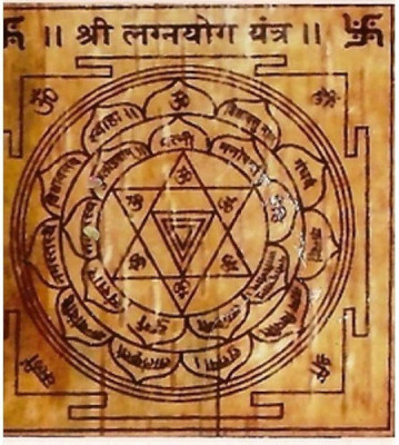 The Himalayan Collections SHRI LAGAN YOG YANTRA FOR HOME TEMPLE-05 Copper Yantra