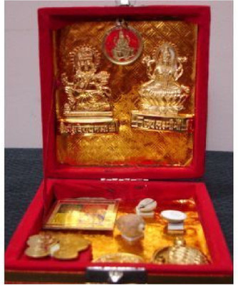 RATAN BAZAAR Zinc Goddess Dhan Laxmi Kuber Bhandari Yantra Set Brass Yantra(Pack of 1)