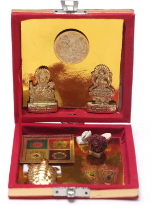 riyo Shree Kuber Dhan Lakshmi Box | Shri Kuber Dhan Laxmi Yantra Set , Prosperity Brass Yantra(Pack of 10)