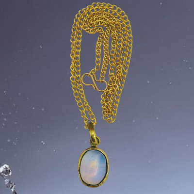 JagatguruShop Chandrakanta Moonstone Gemstone Moonstone Stone Brass Yantra(Pack of 1)