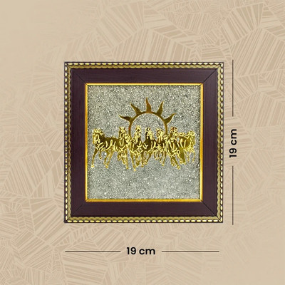 Deal Tree Raw Pyrite Dust Frame Vastu Items Decorative Items for Home Decor Office Table Stoneware Yantra(Pack of 1)