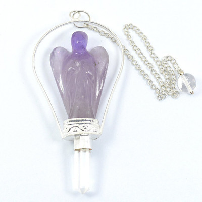 REIKI CRYSTAL PRODUCTS Amethyst Crystal Angel Crystal Dowsing Pendulum For Vastu Crystal Yantra(Pack of 1)