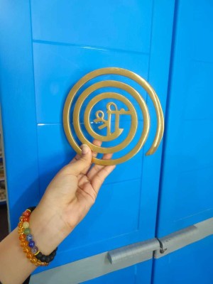 VSP VASTU SAMADHAN 14 North West Brass Helix to Activate Air Element of NW corner With Sign Brass Yantra(Pack of 1)