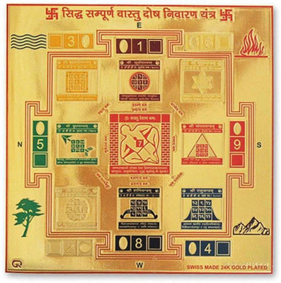 PMW Vastu Dosh Kuber Laxmi Vyapaar Vriddhi Yantra Combo Set Copper Yantra