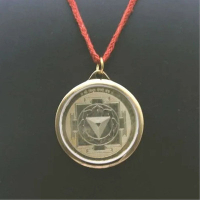 rudrapuja Bhairavi Yantra Locket Gold Plated Copper Yantra(Pack of 1)