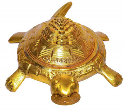 The Himalayan Collections Tortoise Sumeru Shree Yantra Brass Yantra