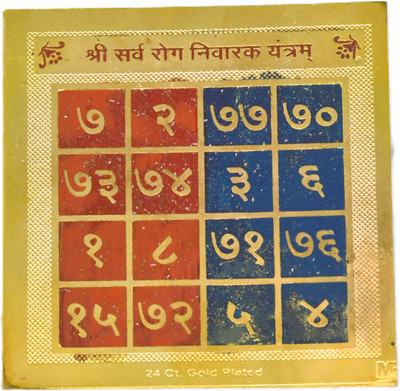 Rudraprathna Shri sarva rog nivarak yantra Brass Yantra