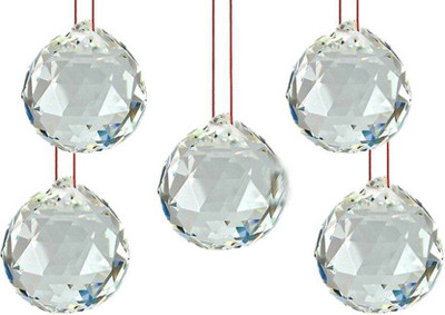 APNA KANHA Crystal Products Feng Shui / Vastu 5 Crystal Ball Combo Set Decorative Showpiece Crystal Yantra(Pack of 1)