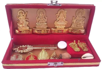 EliteTouch Shri Dhan Laxmi-Kuber Bhandari Brass Yantra(Pack of 1)