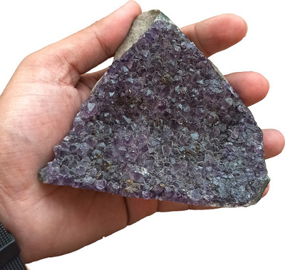REIKI CRYSTAL PRODUCTS Natural Crystal Amethyst Cluster Stone Raw Rough Amethyst Geode for Reiki Healing and Vastu Correction and Increase Creativity 300 Gram Approx Antique Showpiece For Home Decor and Office Table and Wall Slab Crystal Yantra(Pack of 1)