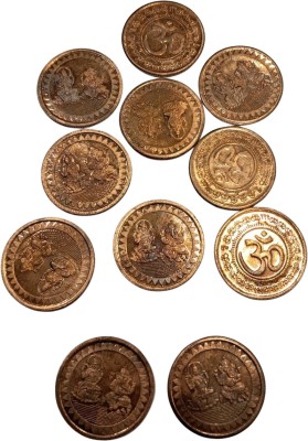 Om Shiv Copper Coins Pack Of 11 Copper Yantra(Pack of 11)