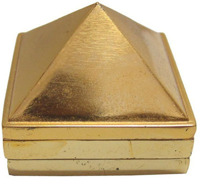 numeroastro Ashtadhatu Vastu Pyramid Yantra (3 Pcs. Set) Big Brass Yantra(Pack of 3)