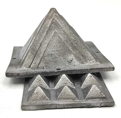 VastuRemedies LEAD 2 Layer Vastu Pyramid for Home & Office (Golden, Pack of 1) Showpiece Silver Yantra(Pack of 1)