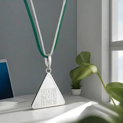 Trishakti Silver Budh Pyra Yantra Pendant Energised Budha Pyra yantra Locket , Silver 7 gm Silver Yantra(Pack of 1)
