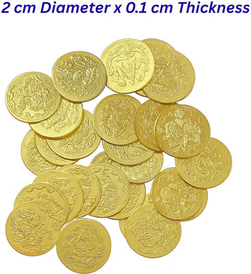 HOIVA Ethnic Traditional Hand-made Brass Sree Chakra Yantra Lakshmi Coins Brass Yantra(Pack of 51)