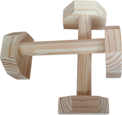 RF WOODTURNERS Push Ups Bars Stand Calisthenics Yoga Blocks(White Pack of 2)