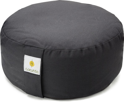 Sarveda Hi-Zafu Meditation Cushion Yoga Blocks(Grey Pack of 1)