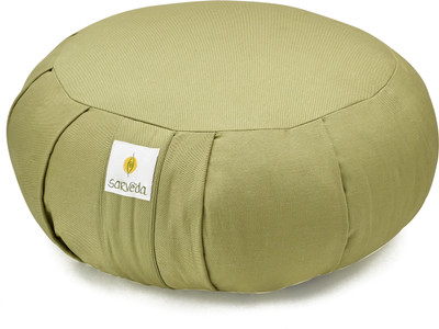 Sarveda Zafu Round Meditation Cushion Yoga Blocks(Green Pack of 1)