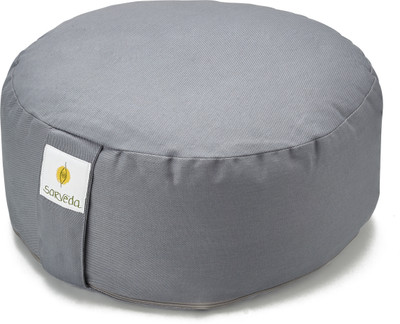 Sarveda Hi-Zafu Buckwheat Meditation Cushion Yoga Blocks(Grey Pack of 1)
