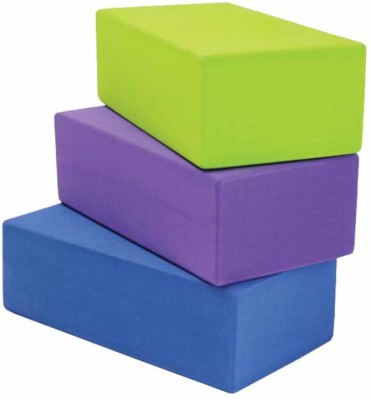Luvottica Yoga Blocks EVA Foam Exercise Bricks Provides Stability Balance and Support Yoga Blocks(Multicolor Pack of 2)
