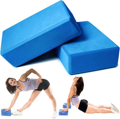 AJRO DEAL Yoga Block / Brick For Yoga, Meditation, Home Gym Workout, Body Fitness Yoga Blocks(Blue Pack of 2)