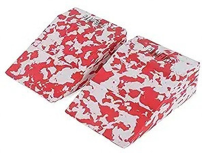 PANFIKH Yoga Blocks set (Yoga Block + Yoga Belt) Yoga Blocks(Pink, White Pack of 2)