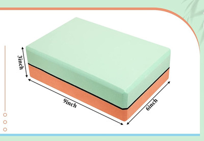 YMD 2 Piece Yoga Block, EVA Foam Yoga Bricks, High Density Exercise Block Yoga Blocks(Multicolor Pack of 2)